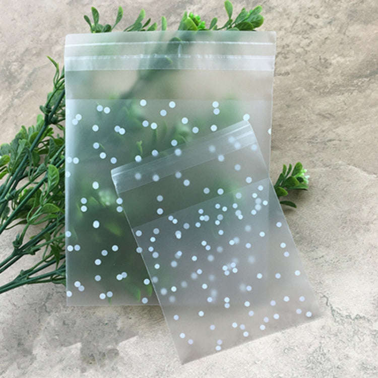 100pcs / Pack Plastic Transparent Cellophane Bags Polka Dot Candy Cookie Gift Bag with DIY Self A...