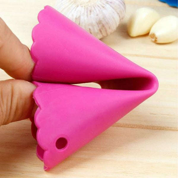 2 PCS Kitchen Peeling Garlic Press Garlic Peeler Does Not Hurt the Hand Silicone Garlic Peeler, R...