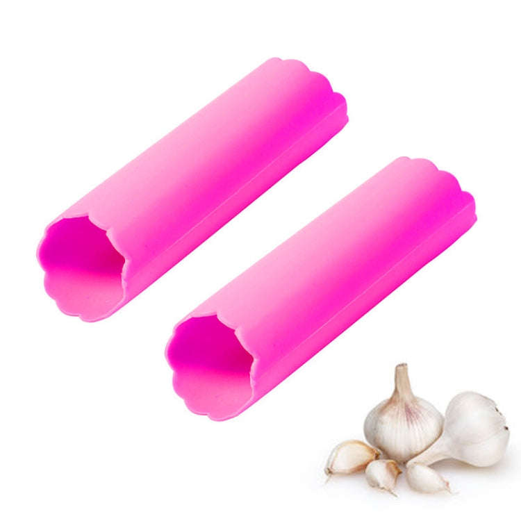 2 PCS Kitchen Peeling Garlic Press Garlic Peeler Does Not Hurt the Hand Silicone Garlic Peeler, R...