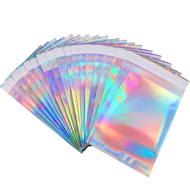 100 PCS / Set  Laser Self Sealing Plastic Envelopes Mailing Bags Gift Packaging Bags, 16.5cmx23cm...