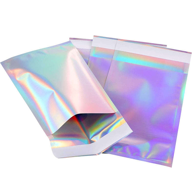 100 PCS / Set  Laser Self Sealing Plastic Envelopes Mailing Bags Gift Packaging Bags, 16.5cmx23cm...