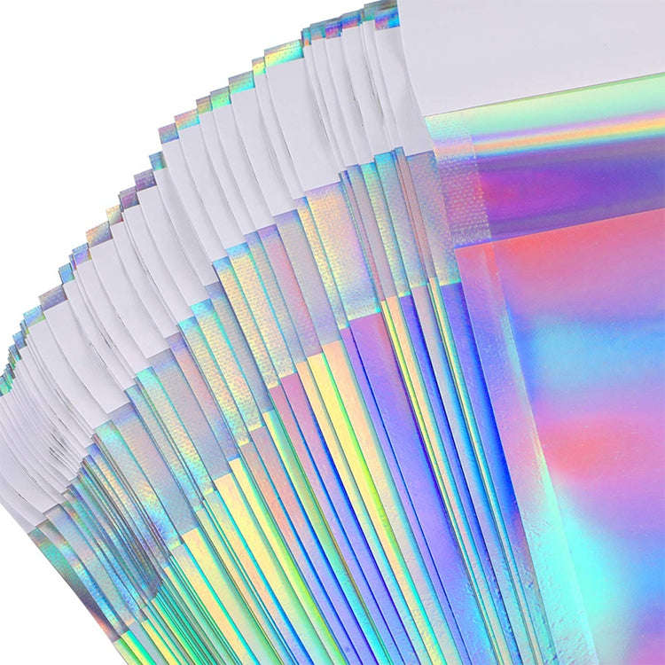 100 PCS / Set  Laser Self Sealing Plastic Envelopes Mailing Bags Gift Packaging Bags, 16.5cmx23cm...