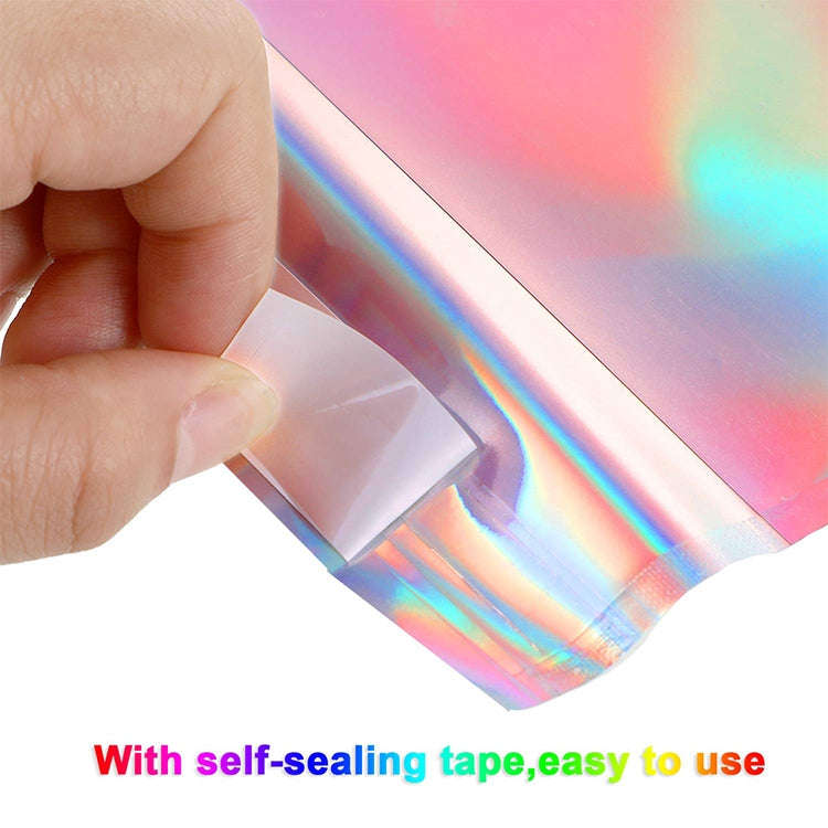 100 PCS / Set  Laser Self Sealing Plastic Envelopes Mailing Bags Gift Packaging Bags, 16.5cmx23cm...