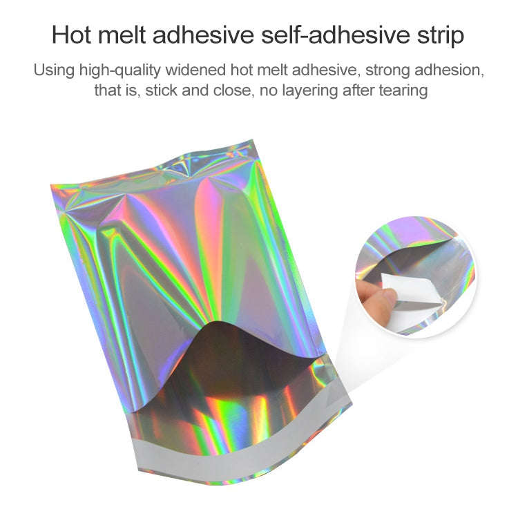 100 PCS / Set  Laser Self Sealing Plastic Envelopes Mailing Bags Gift Packaging Bags, 16.5cmx23cm...