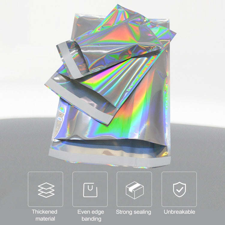 100 PCS / Set  Laser Self Sealing Plastic Envelopes Mailing Bags Gift Packaging Bags, 16.5cmx23cm...