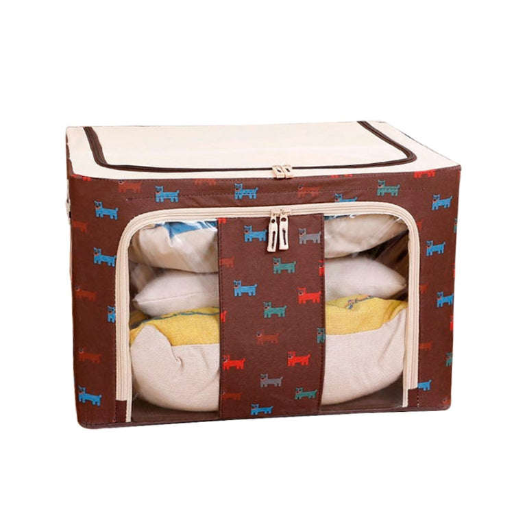 Folding Storage Box Non Woven Fabric With Zipper Moisture-proof Clothes Storage Box, 44L 50x40x22...