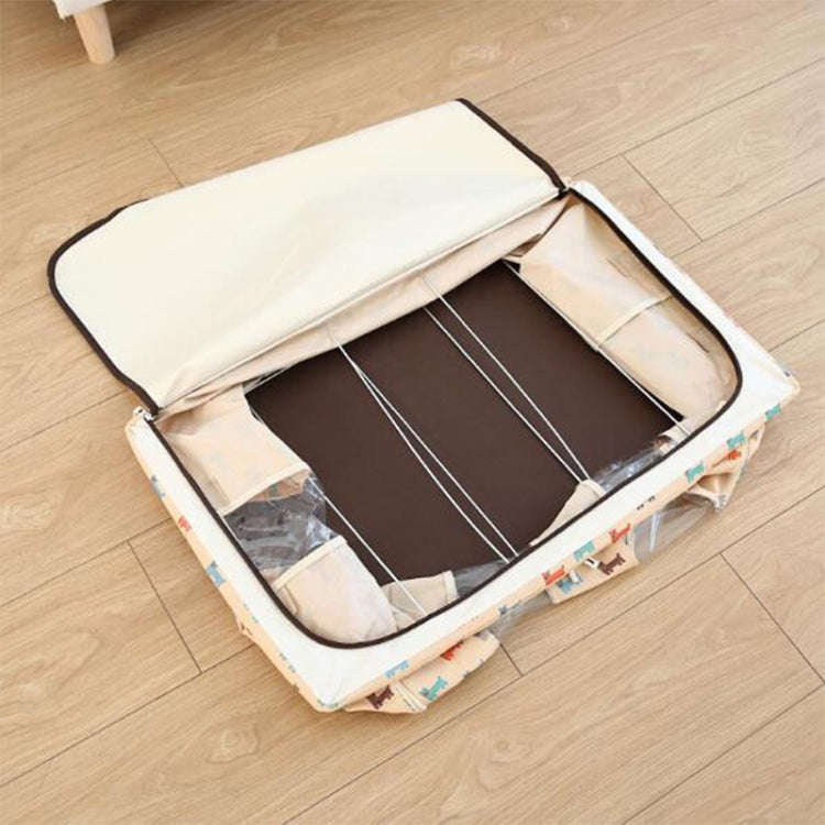 Folding Storage Box Non Woven Fabric With Zipper Moisture-proof Clothes Storage Box, 44L 50x40x22...