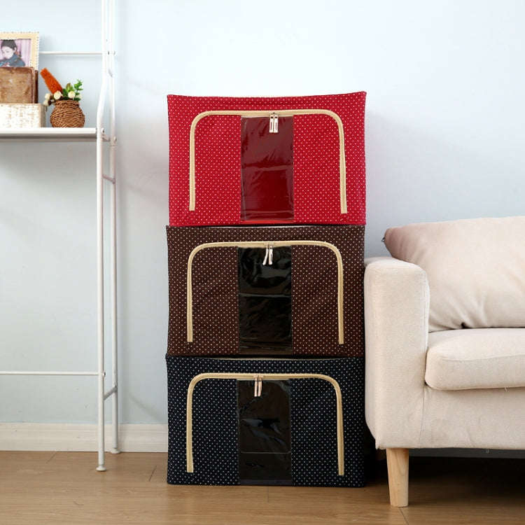 Folding Storage Box Non Woven Fabric With Zipper Moisture-proof Clothes Storage Box, 44L 50x40x22...
