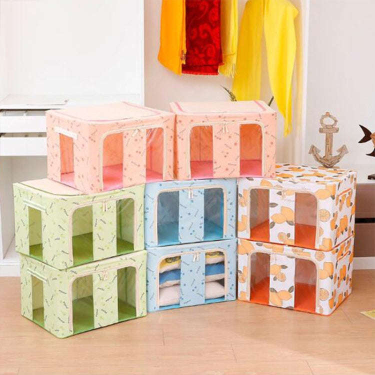 Folding Storage Box Non Woven Fabric With Zipper Moisture-proof Clothes Storage Box, 44L 50x40x22...