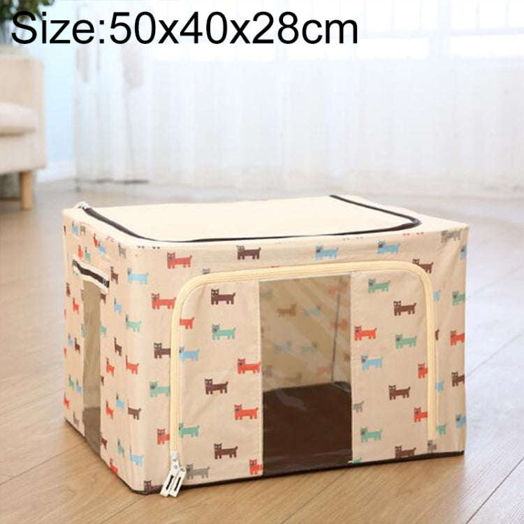 Folding Storage Box Non Woven Fabric With Zipper Moisture-proof Clothes Storage Box, 44L 50x40x22...