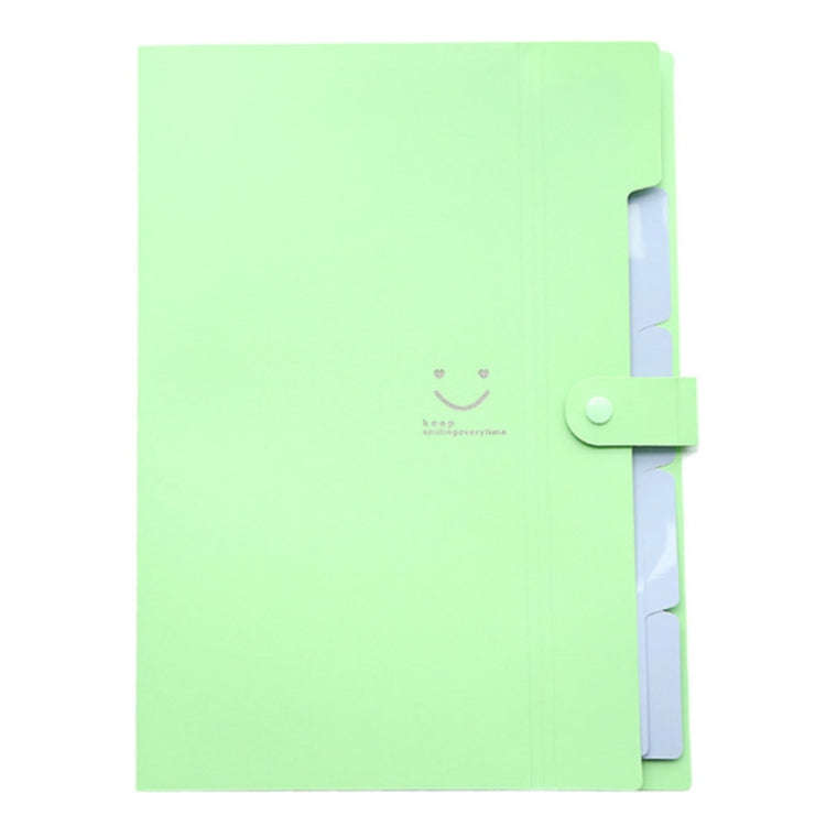 Candy-colored Smiling Face Multi-layer Portfolio Pouch Plastic Information Book File Folder