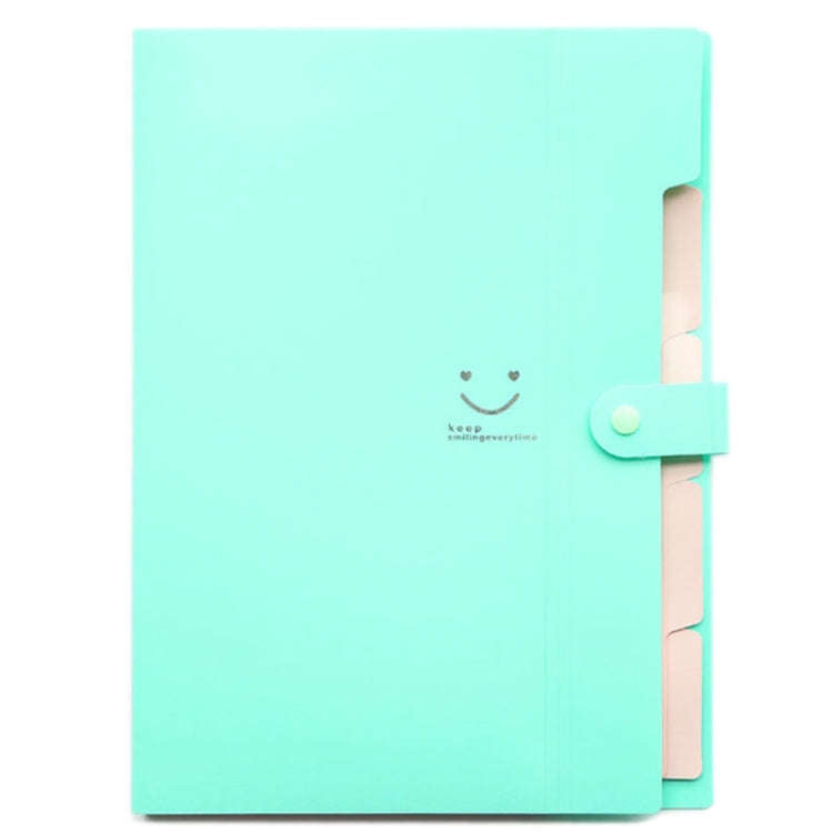 Candy-colored Smiling Face Multi-layer Portfolio Pouch Plastic Information Book File Folder