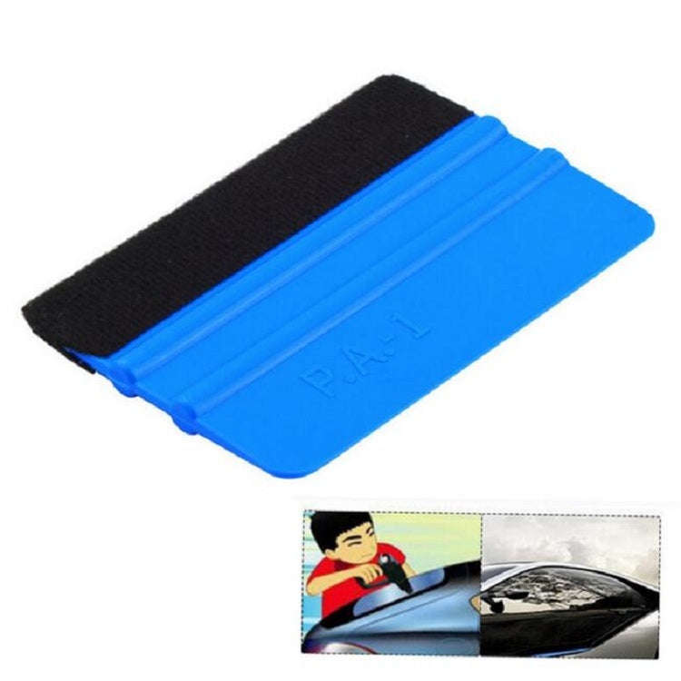 5pcs Felt Scraper Plastic Film Scraper Car Foil Cleaning Tools, 10×7cm Blue Felt Scraper