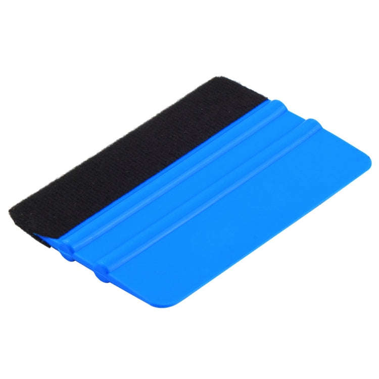 5pcs Felt Scraper Plastic Film Scraper Car Foil Cleaning Tools, 10×7cm Blue Felt Scraper