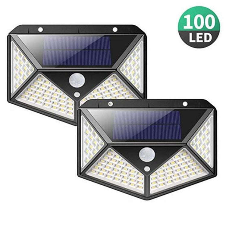 100 LEDs Outdoor Patio Solar Induction Wall Light Adjustable Balcony Garden Lighting Small Street...