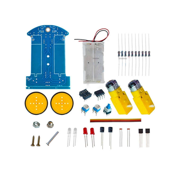 D2-1 DIY Electric Tracking Car Photosensitive Robot Parts, Electric Tracking Car