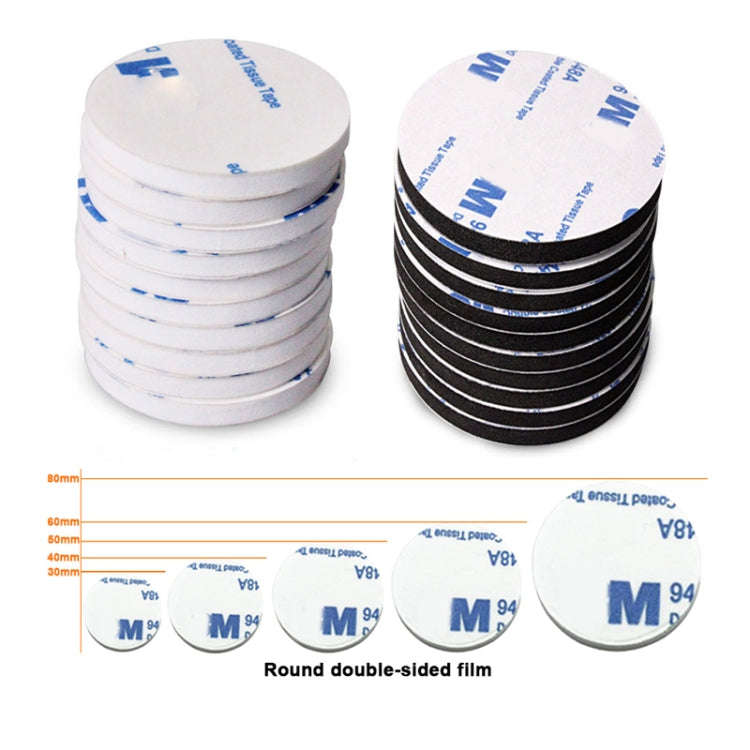 Round EVA Foam Double-sided Adhesive Strong High-viscosity Sponge Sticker, 200 PCS 20x1.5mm