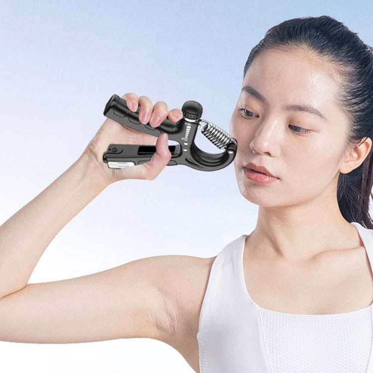5-60kg Adjustable Mechanical Counting Gripper Finger Strength Training Device, 5-60kg Black