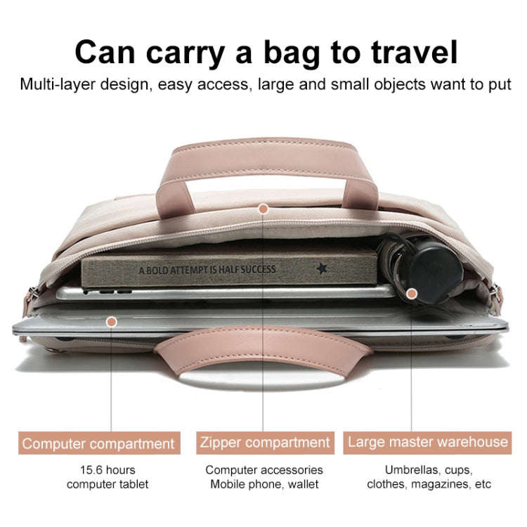 For MacBook 15.6-16.1 Inches MAHOO 10188 Ultra-Thin Hand Computer Bag Messenger Laptop Bag, Khaki...