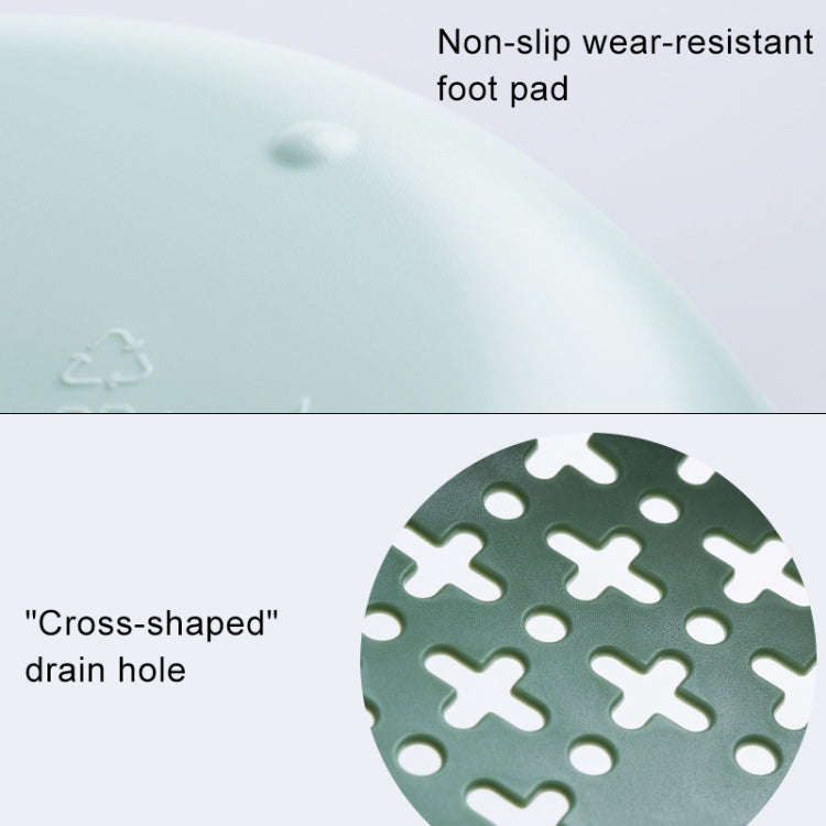 Kitchen Rice Pan Double-dish Vegetable Drain Basket Plastic Fruit Basket, U Shape Light Green, U ...