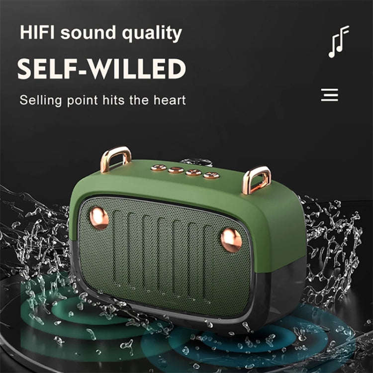 BS32D Wireless Bluetooth Speaker Cartoon Subwoofer Outdoor Card Portable Mini Speaker, Blue, Blac...