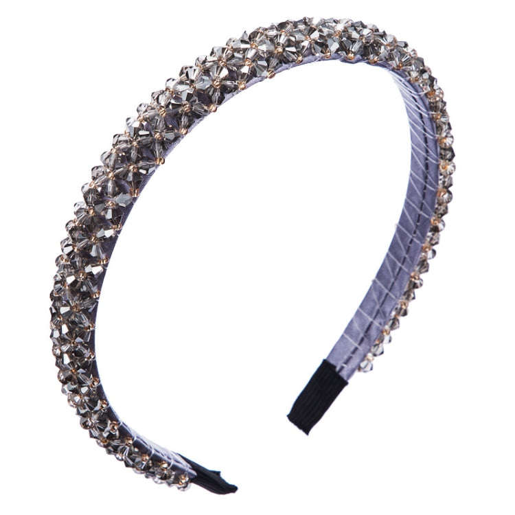 Handmade Fine-edged Fabric Headband Crystal Headband, White, Red, Black, Gray, Khaki
