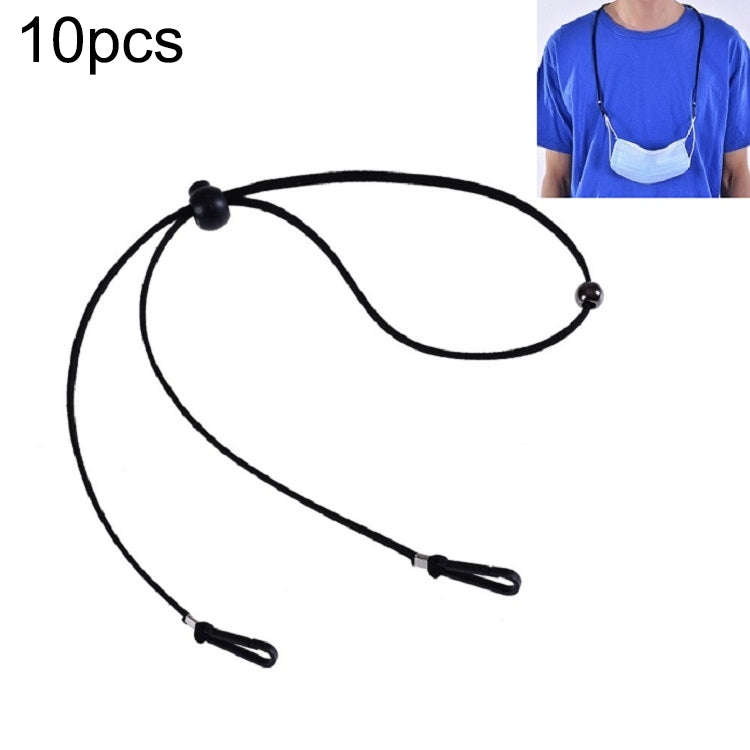 10pcs Mask Anti-lost Adjustable Lanyard and Ear Hook, Cashmere, White, Black, Yellow, Green, Blue...