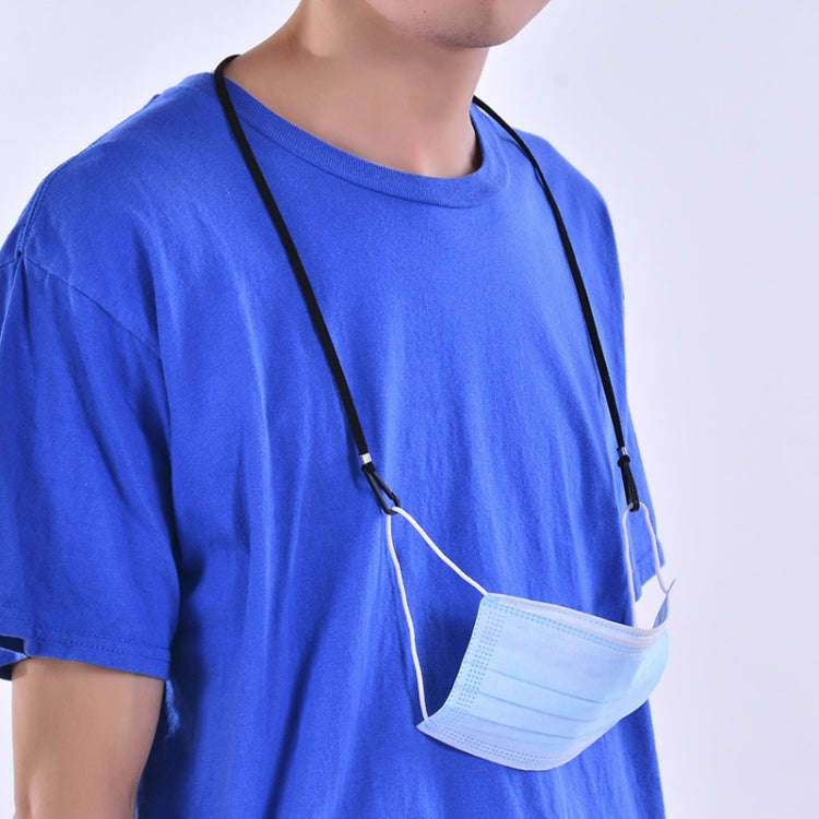 10pcs Mask Anti-lost Adjustable Lanyard and Ear Hook, Cashmere, White, Black, Yellow, Green, Blue...