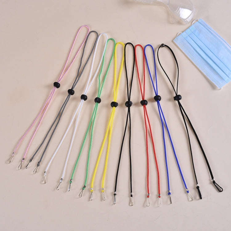 10pcs Mask Anti-lost Adjustable Lanyard and Ear Hook, Cashmere, White, Black, Yellow, Green, Blue...
