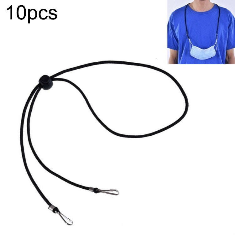 10pcs Mask Anti-lost Adjustable Lanyard and Ear Hook, Cashmere, White, Black, Yellow, Green, Blue...