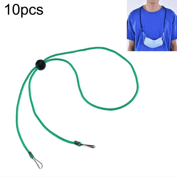 10pcs Mask Anti-lost Adjustable Lanyard and Ear Hook, Cashmere, White, Black, Yellow, Green, Blue...