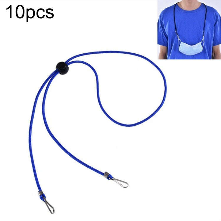 10pcs Mask Anti-lost Adjustable Lanyard and Ear Hook, Cashmere, White, Black, Yellow, Green, Blue...