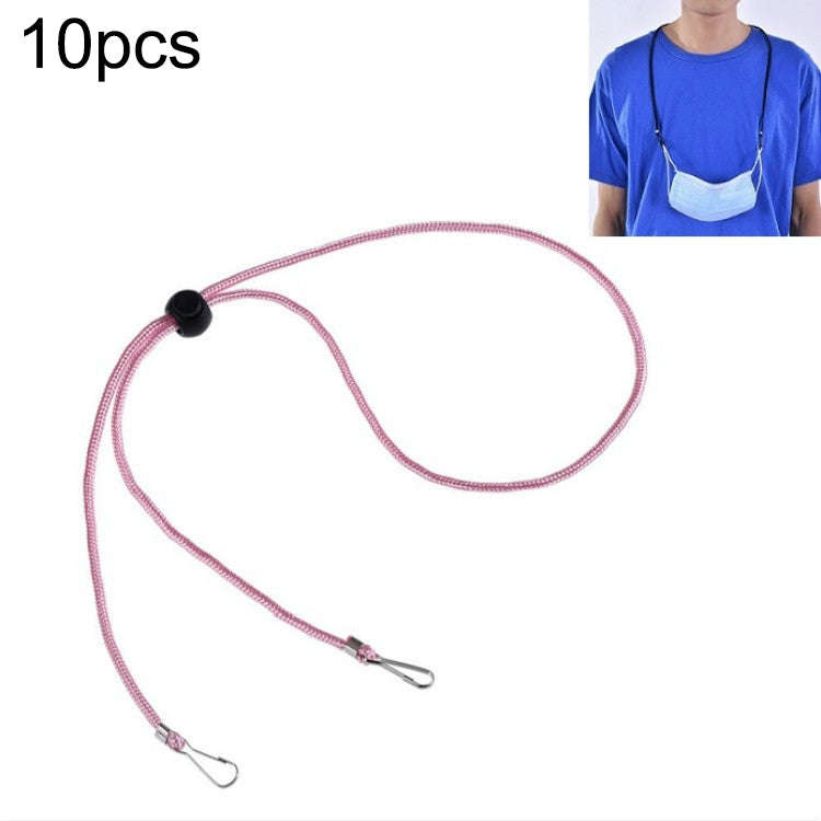 10pcs Mask Anti-lost Adjustable Lanyard and Ear Hook, Cashmere, White, Black, Yellow, Green, Blue...