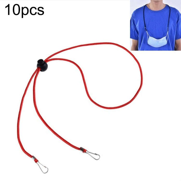 10pcs Mask Anti-lost Adjustable Lanyard and Ear Hook, Cashmere, White, Black, Yellow, Green, Blue...