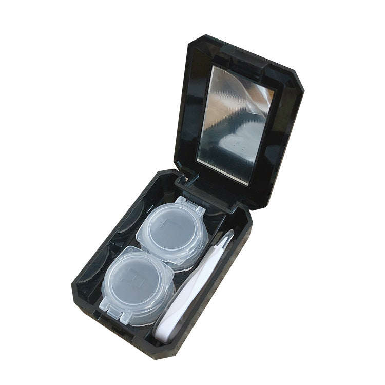 2pcs Contact Lens Case Simple Mini Push-type Double Box Contact Lens Case Random Colour, 2 PCS Co...