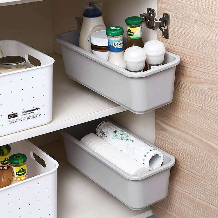 Wall-mounted Drawer Type Kitchen Spice Rack Perforation-free Household Cabinets & Kitchenware Sto...