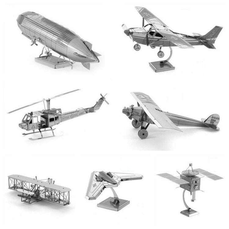 3 PCS 3D Metal Assembly Model DIY Puzzle, Kepler Telescope, Lunar Module, Space Shuttle, Mars Pro...