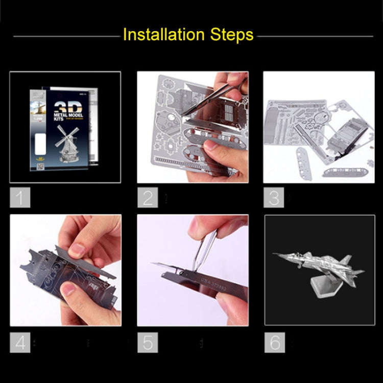 3 PCS 3D Metal Assembly Model DIY Puzzle, Kepler Telescope, Lunar Module, Space Shuttle, Mars Pro...