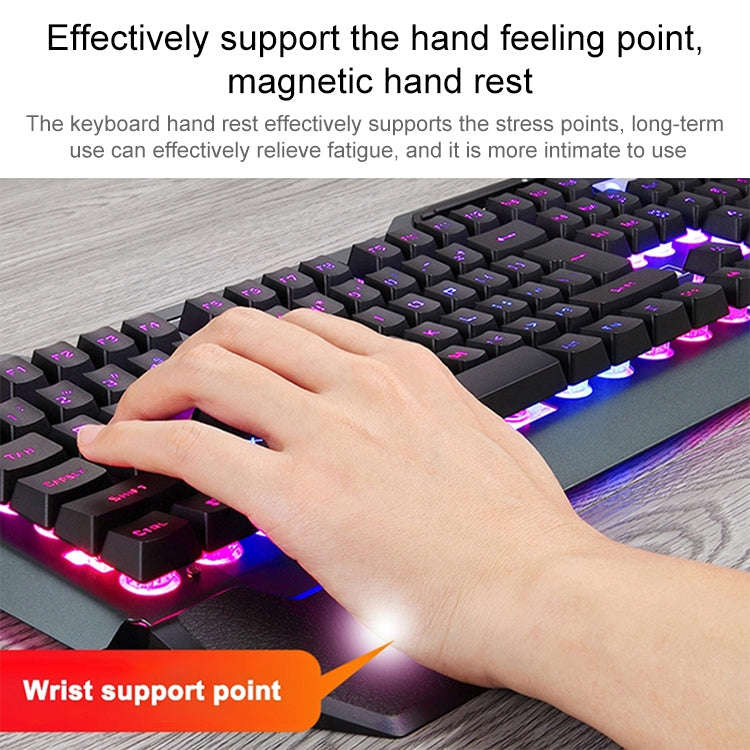 618 Internet Cafe Game Manipulator Keyboard and Mouse Set, Cable Length: 1.6m, Black, Silver White