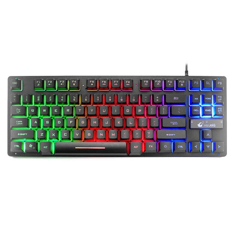 ZIYOULANG K16 87 Keys Colorful Mixed Light Gaming Notebook Manipulator Keyboard, Cable Length: 1....