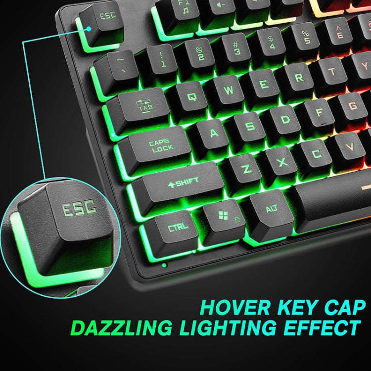 ZIYOULANG K16 87 Keys Colorful Mixed Light Gaming Notebook Manipulator Keyboard, Cable Length: 1....