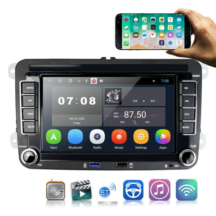 Suitable for Volkswagen 7-inch Car Multimedia Player Navigation Bluetooth Reversing Integrated Ma...