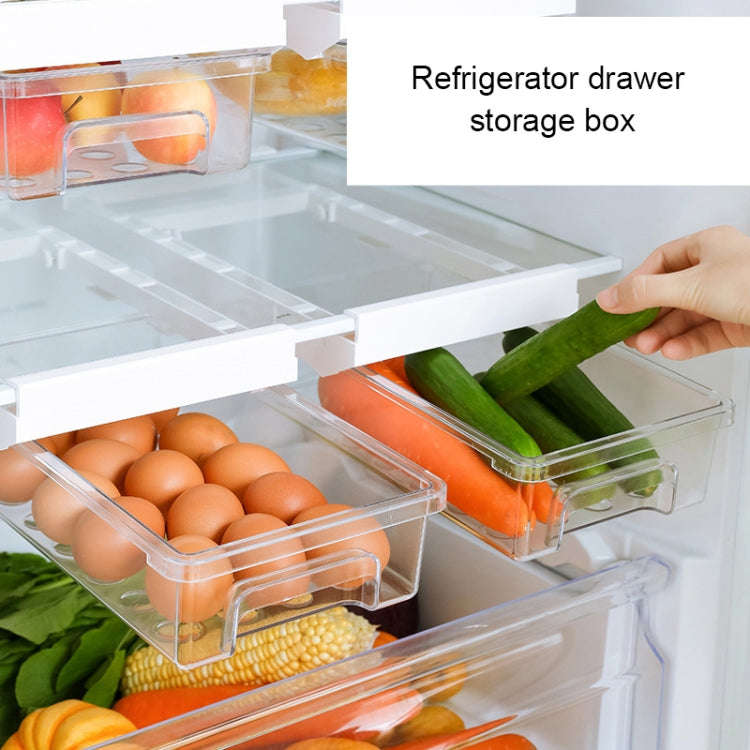 Refrigerator Storage Box Hanging Drawer Type Fresh-keeping Box Transparent Fruit & Vegetable Stor...