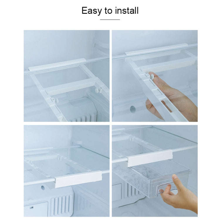 Refrigerator Storage Box Hanging Drawer Type Fresh-keeping Box Transparent Fruit & Vegetable Stor...