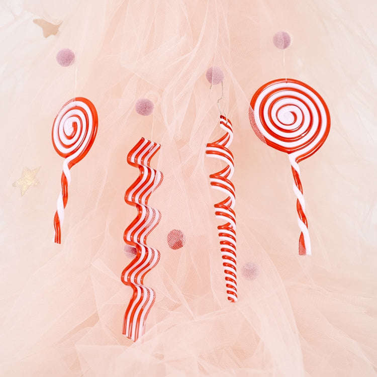 Christmas Decorations Simulation Candy Christmas Tree Ornaments, Wave Sugar, Candy Roll