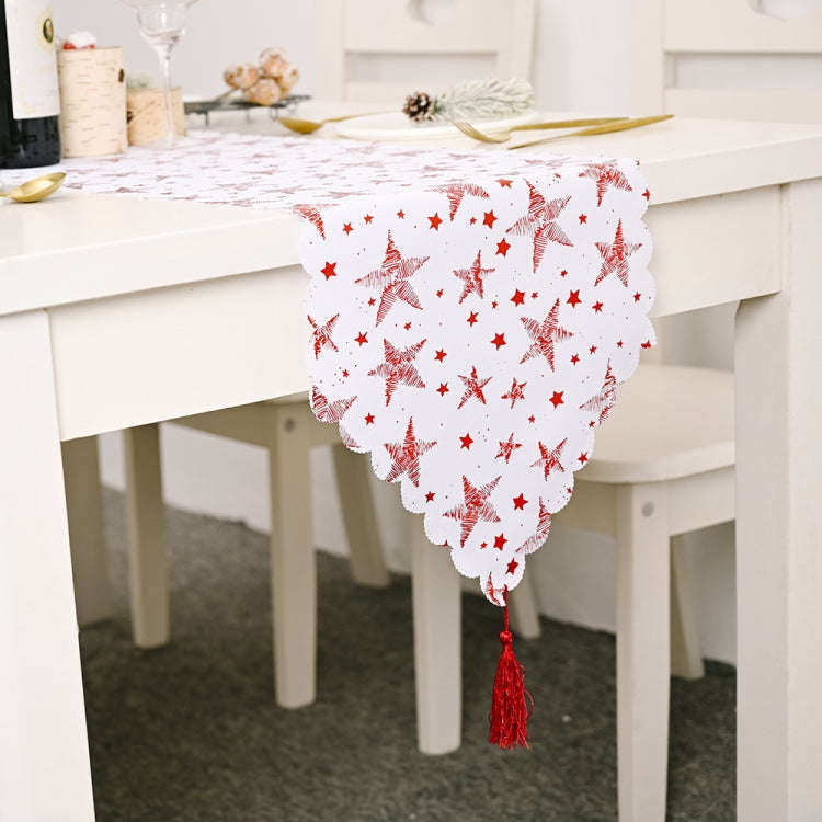 Christmas Table Decoration Bronzing Tablecloth Holiday Decoration Supplies, Golden Tree, Silver T...