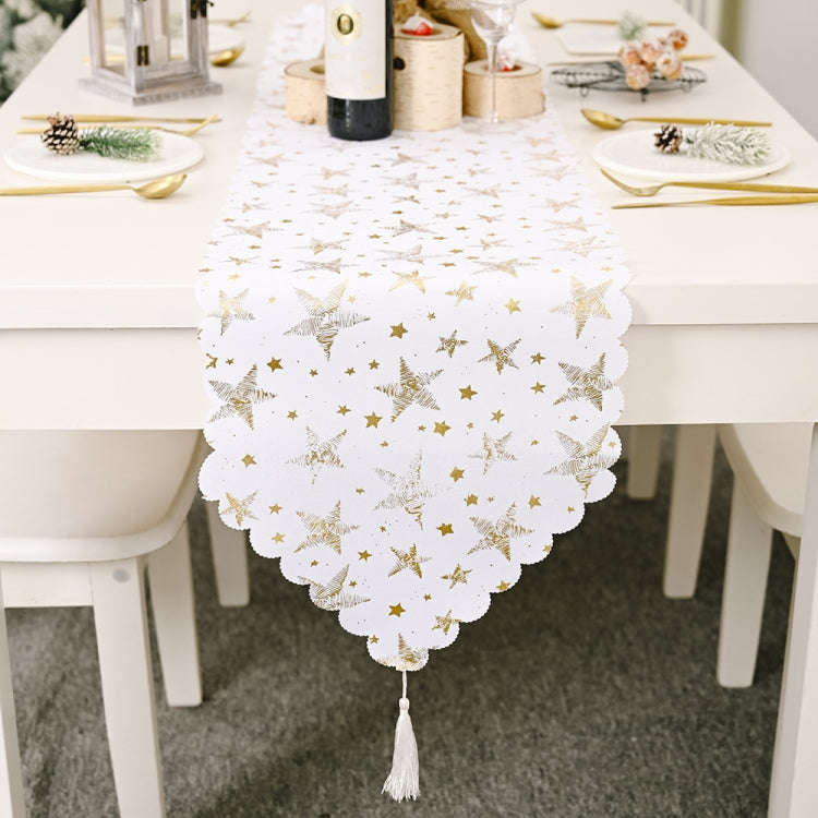Christmas Table Decoration Bronzing Tablecloth Holiday Decoration Supplies, Golden Tree, Silver T...