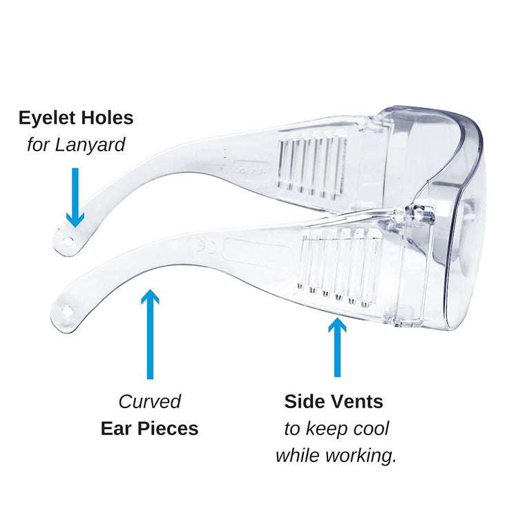 Clear Vented Safety Goggles Eye Protection Protective Lab Anti Fog Glasses, Lab Protective Goggles