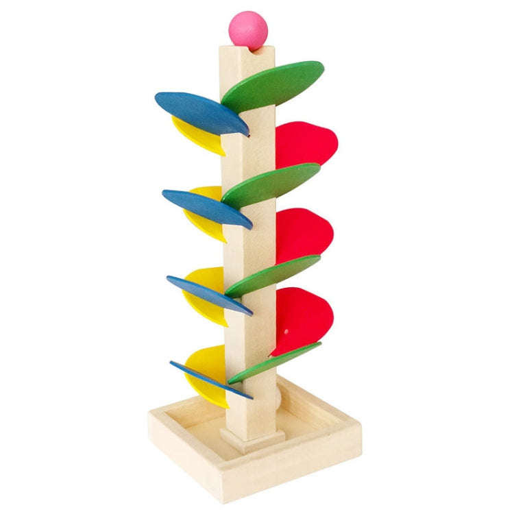 3 PCS Baby Educational Blocks Wooden Tree Marble Ball Run Track Game Intelligence Smart Children ...