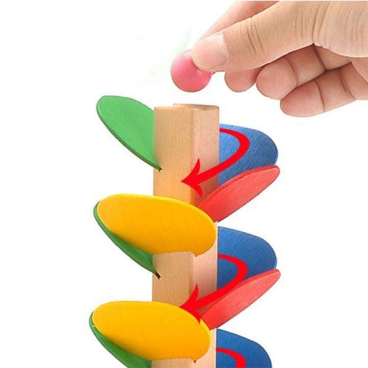 3 PCS Baby Educational Blocks Wooden Tree Marble Ball Run Track Game Intelligence Smart Children ...